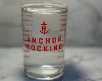Anchor Hocking Measuring Glass: 5 oz with Red Graduations