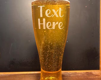 Personalized German Hefeweizen Witbier Wheat Beer Glass 23 oz Blue Moon Style Glass