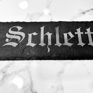 Personalized Custom Slate Serving Tray Trivet 11 inch by 4 inch Charcuterie Meat and Cheese Board