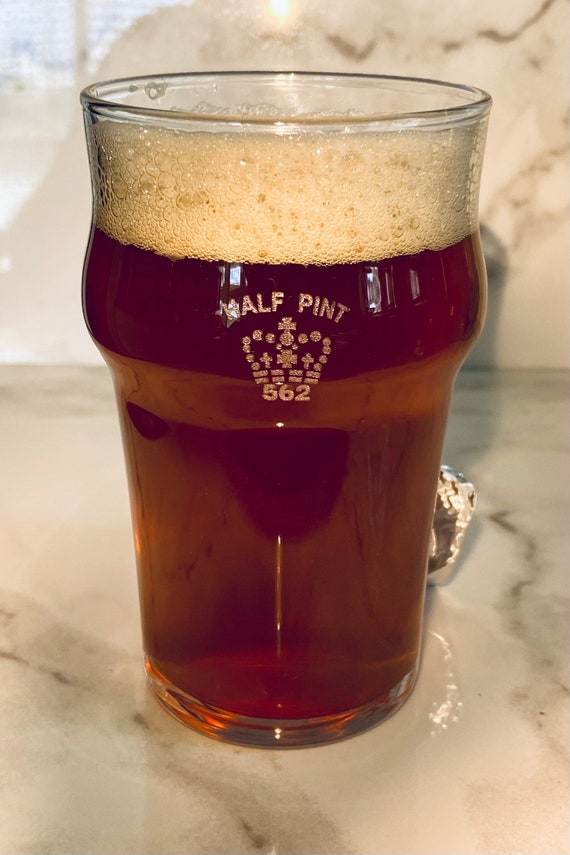 Personalized British Stamp Crown Half Pint Glass - Etsy UK