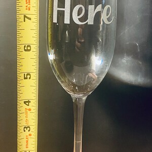Personalized Champagne Glass Flute 8 oz Wedding Toasting Glass image 7