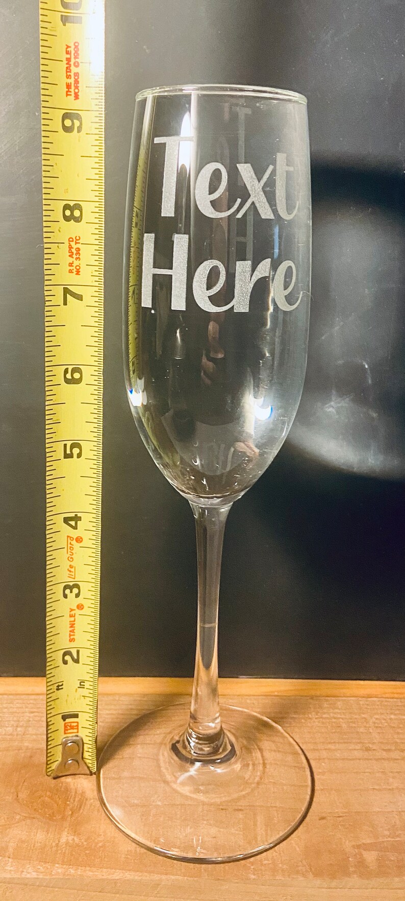 Personalized Champagne Glass Flute 8 oz Wedding Toasting Glass image 7