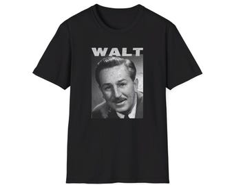 Vintage Disney T-Shirt, Unisex Tee, Cool Disneyland Shirt, Retro WALT Top, Softstyle Graphic Tee