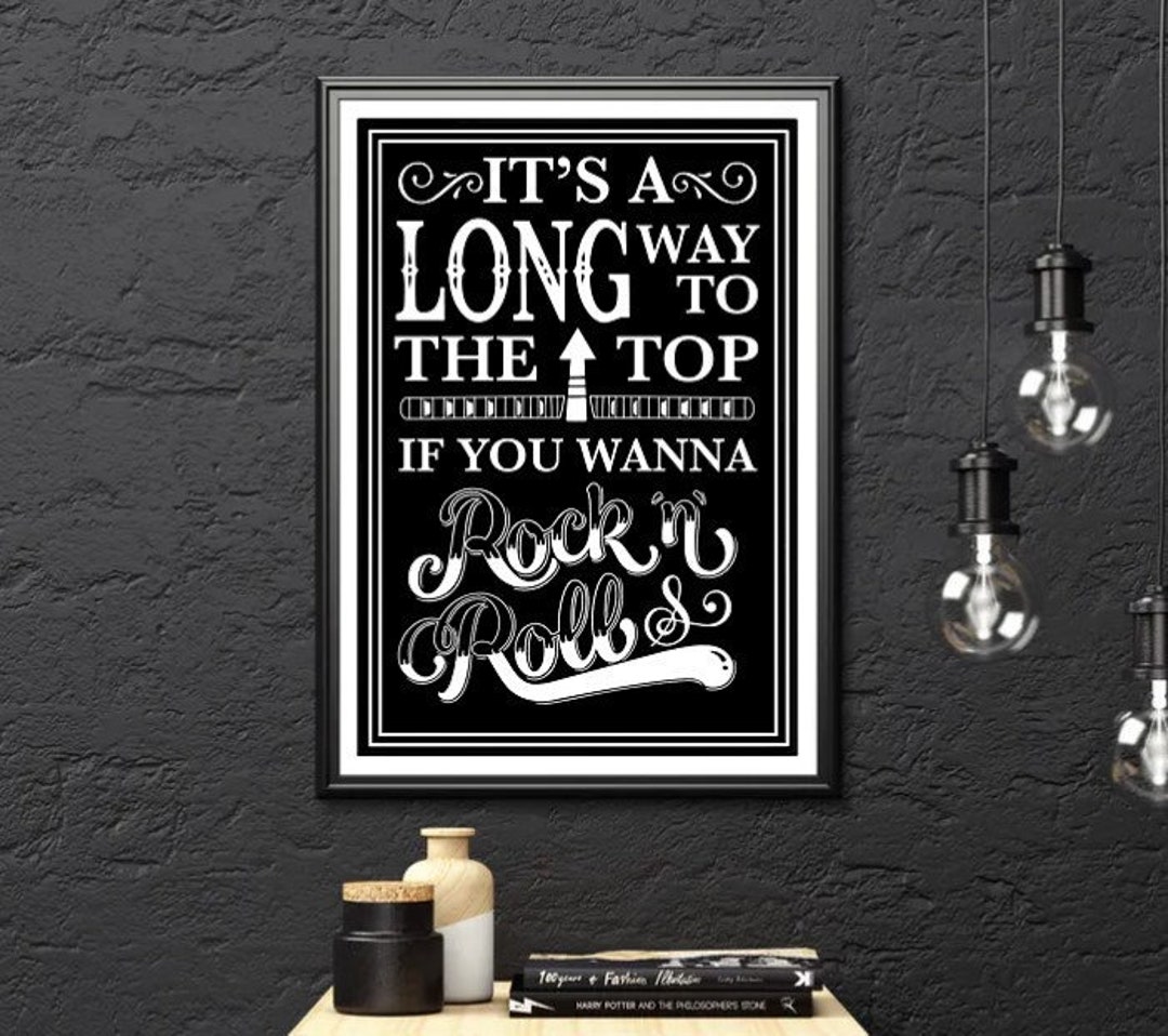 A4 AC/DC Quote Art Print - Etsy