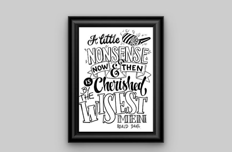 A4 Roald Dahl Quote Art Print - Etsy