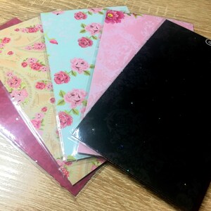 5 cash envelopes Flower laminated | inspired by Dave Ramsey | for spending and saving