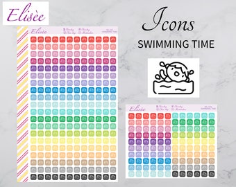 I20 Icons "SWIMMING" | Sticker | Planner Sticker / Erin Condren Sticker / Happy Planner Sticker