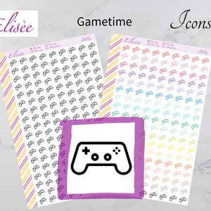 I89 Icons "GAMETIME" | Sticker | Planner Sticker / Erin Condren Sticker / Happy Planner Sticker