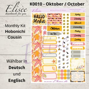K0010_"OTOÑO" Kit mensual de octubre de 2025 Hobonichi Cousin / A5 / Bullet Journal