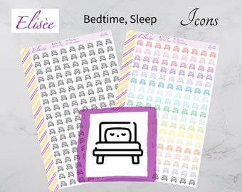 I81 Icons "SLEEP, BEDTIME" | Sticker | Planner Sticker / Erin Condren Sticker / Happy Planner Sticker
