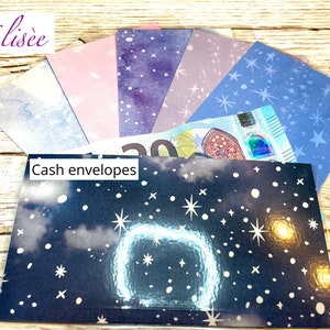 Set 21 - 6 geld enveloppen Gelamineerd "Orion's Bed Vol.2" | geïnspireerd door Dave Ramsey | voor uitgavenmonitoring en besparingen