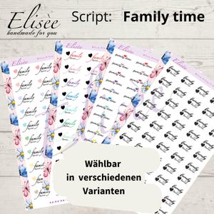 S101 Script Sticker "FAMILY TIME" Groot vel | plakker | Bulletjournaal