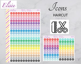 I26 Icons "HAIRCUT" | Sticker | Planner Sticker / Erin Condren Sticker / Happy Planner Sticker