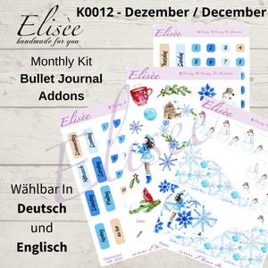 K0012_"KERSTTIJD" December 2025 Datecovers / Bullet Journal / Cousin / Weken