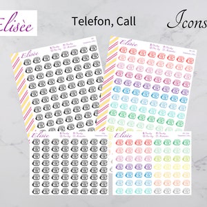 I55 Icons "TELEPHONE, CALL" | Sticker | Planner Sticker / Erin Condren Sticker / Happy Planner Sticker