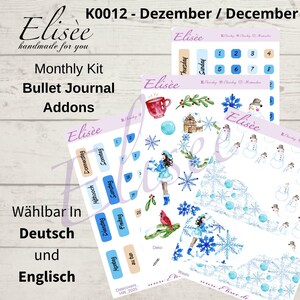 K0012_"KERSTTIJD" December 2025 Decoratie en Washi / Bullet Journal / Neef / Weken
