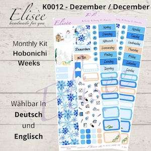 K0012_"KERSTTIJD" December 2025 Maandelijkse Kit Hobonichi Weken / Persoonlijke Planner / Bullet Journal