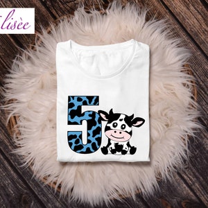 5th birthday Boy &quot;Calf, MUH&quot; personalized | Ironing print | Gift | | attention Birthday |