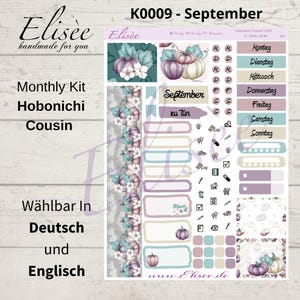 K0009_"CALABAZA DE OTOÑO" Kit mensual de septiembre de 2025 Hobonichi Cousin / A5 / Bullet Journal