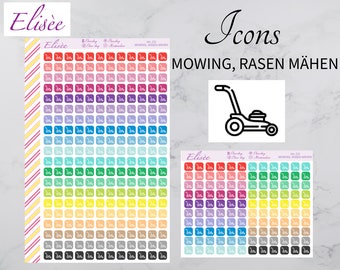 I44 Icons "MOWING" | Sticker | Planner Sticker / Erin Condren Sticker / Happy Planner Sticker