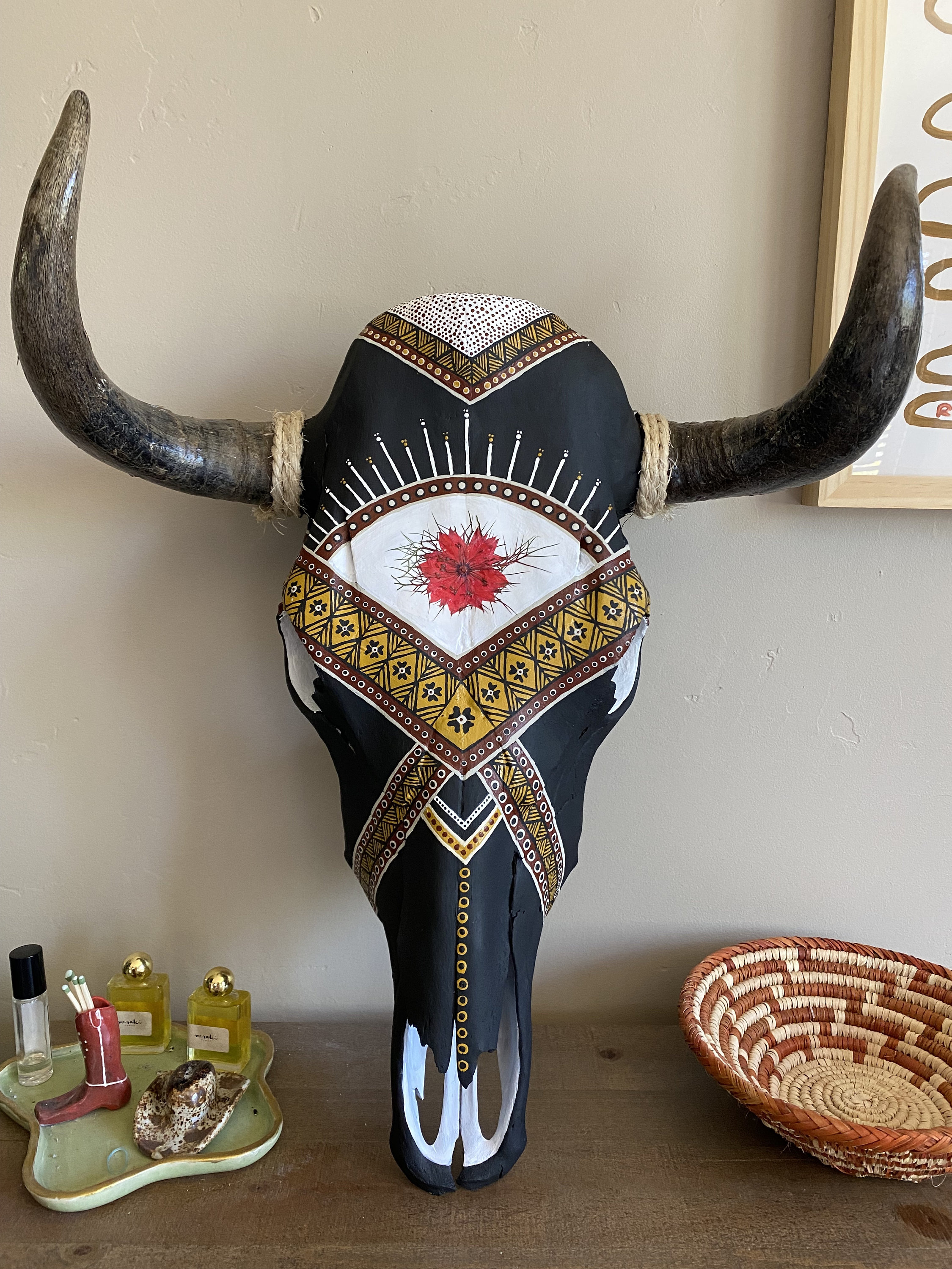 Painted Cow Skull Ideasnull
