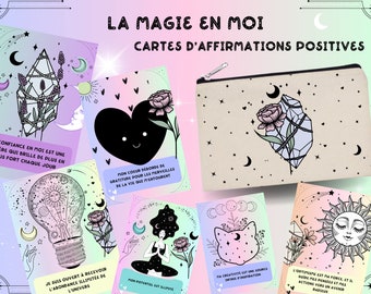 32 Positive Affirmation Cards The Magic in Me Les Moonettes + cotton case - Positive Affirmation Cards - Les Moonettes