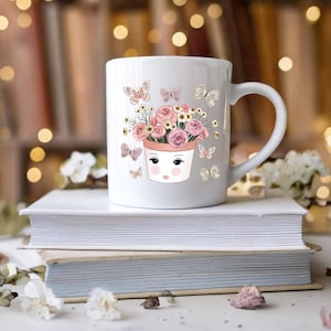 Floral Reveries Ceramic Mug - Flower Ceramic Mug - Spring Ceramic Mug