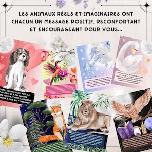 Cartes d'affirmations positives Animaux de Lumière - 32 cartes d'affirmations positives - Cartes artisanales faites main