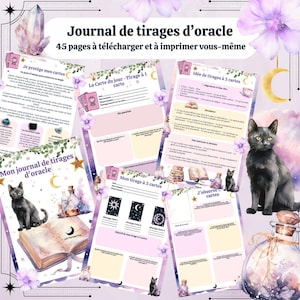 Journal de tirages d'oracles à télécharger et imprimer vous-même - Journal magique de Tirages d'oracle (PDF 45 pages)