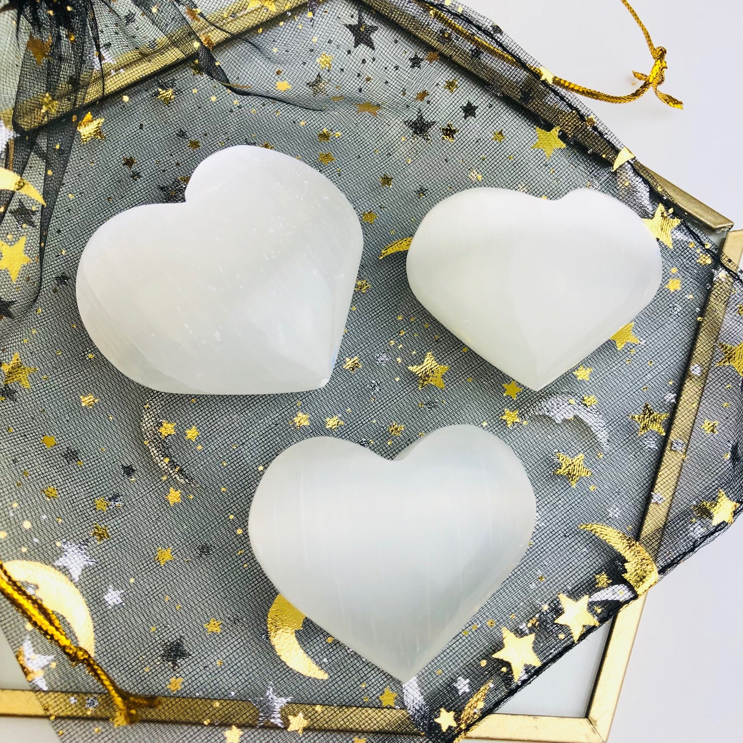 Galet Coeur Sélénite Petit Modèle