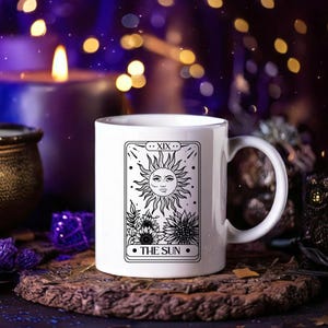 Mug en céramique carte Tarot The Sun - Mug en céramique tarot