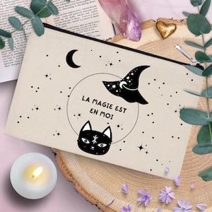 &quot;The Magic is in Me&quot; cotton pencil case - makeup bag - pencil case - cotton pencil case