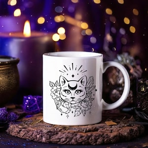 Moon Cat Ceramic Mug - Magic Ceramic Mug