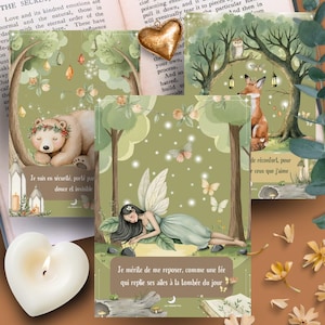 Cartes d’affirmations positives inspirées des contes – 32 cartes magiques Les Moonettes + Trousse Coton