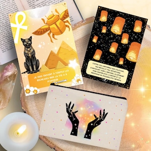 32 Cartes d'affirmations positives chance et abondance + trousse en coton - Cartes d'affirmations positives - Les Moonettes