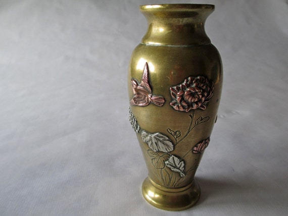 Japaanese Small Bronze Antique Vase Etsy