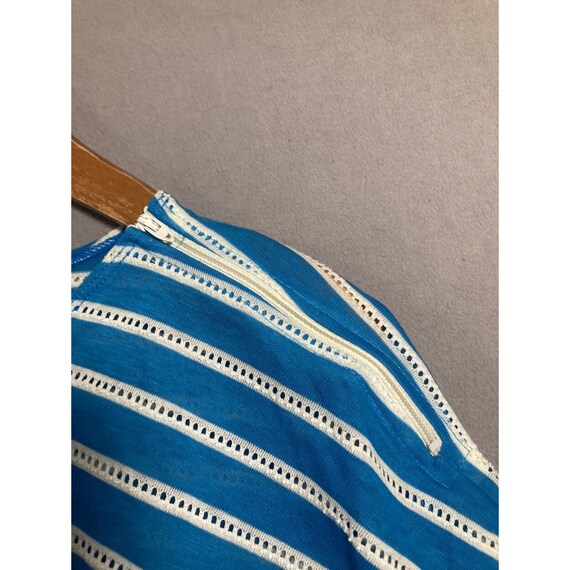 Rare 1984 Danskin Blouson Blue and White Stripes … - image 3