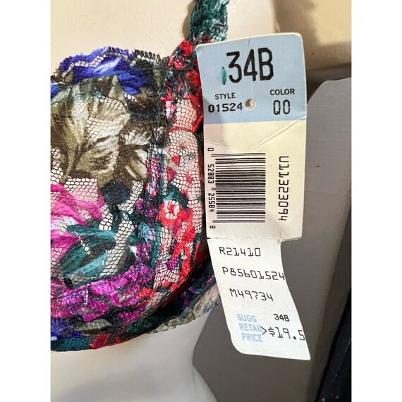 NWT Deadstock Warners Lace Royal 34 B Colorful Al… - image 3