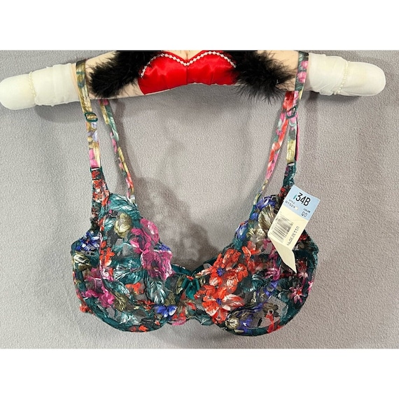 NWT Deadstock Warners Lace Royal 34 B Colorful Al… - image 2