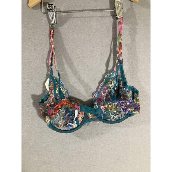 NWT Deadstock Warners Lace Royal 34 B Colorful Al… - image 4