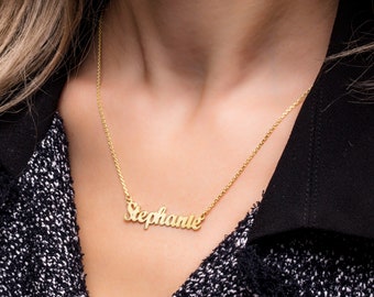 Personalized Necklace 14k Solid Gold 