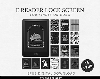 Kindle Lock Screen Wallpaper: 15 Ready-Made .epub Designs (Digital Download)