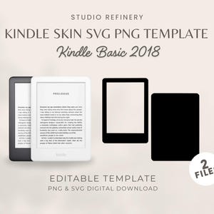 Kindle Basic 2018 Skin Template SVG PNG