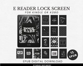 15 Kindle Lock Screens: .epub Wallpaper Set (Digital Download)