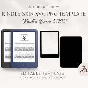 Kindle Basic 2022 Skin Template SVG PNG