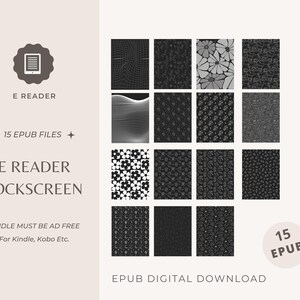 15 Kindle Lock Screens, Ready-Made .epub Kindle Paperwhite Lockscreen, Kindle Screensaver, Kindle Lockscreen Set 9