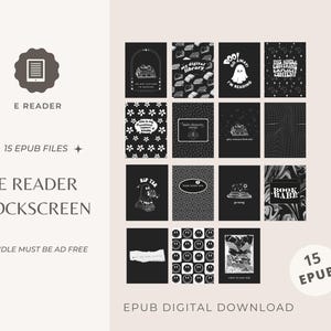 15 Kindle Lock Screens, Ready-Made .epub Kindle Paperwhite Lockscreen, Kindle Screensaver, Kindle Lockscreen Set 7