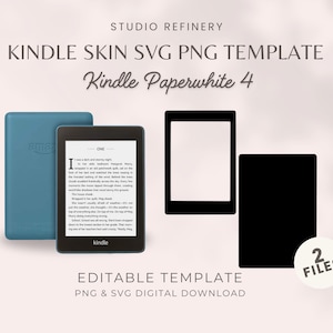 Kindle Paperwhite 4 Skin Cuf tile Template PNG SVG