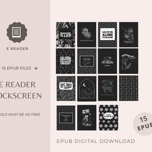 15 Kindle Lock Screens, Ready-Made .epub Kindle Paperwhite Lockscreen, Kindle Screensaver, Kindle Lockscreen Set 6