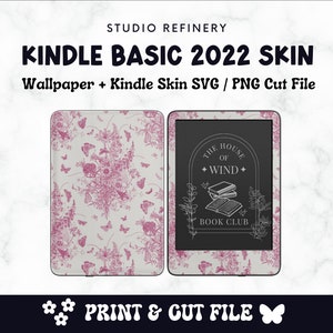 Kindle Basic 2022 Skin Template Vintage Floral